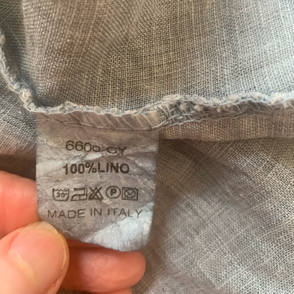 MEO LINEN VITTORIA TOP (LIGHT DENIM) - Picture 8 of 8